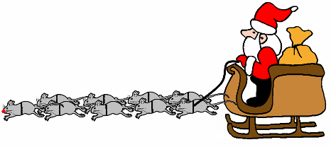 Le traîneau du Père Noël et son étrange équipage